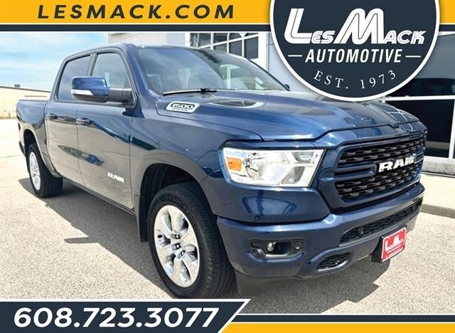 2022 RAM 1500 Big Horn in Blue — front three-quarter view