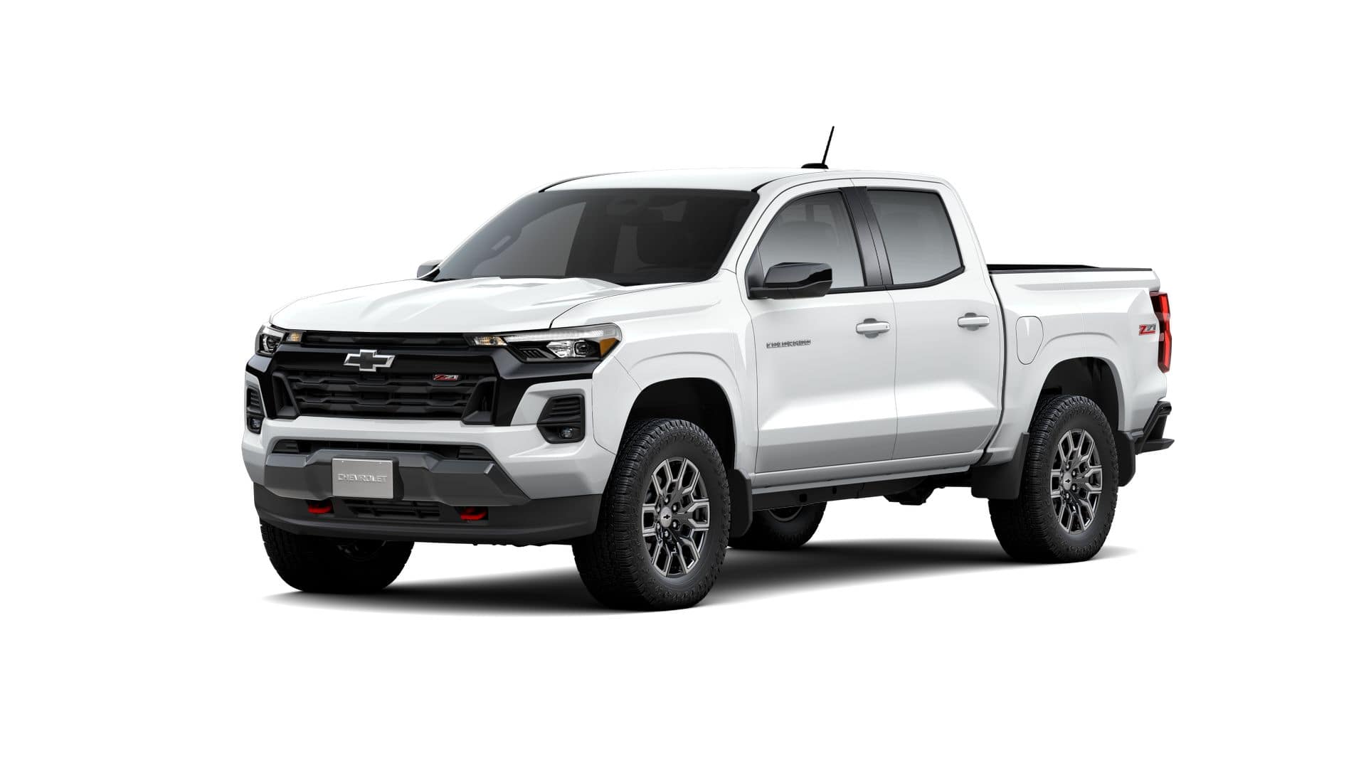 2026 Chevrolet Colorado Z71 in Summit White — front three-quarter view