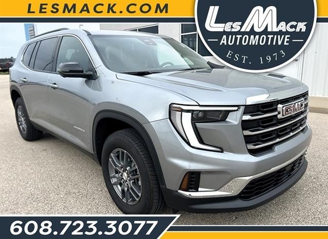 2025 GMC Acadia Elevation in Sterling Metallic — front three-quarter view