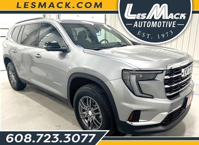 2025 GMC Acadia Elevation in Sterling Metallic — front three-quarter view