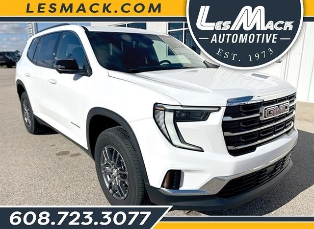 2025 GMC Acadia Elevation in Summit White — front three-quarter view