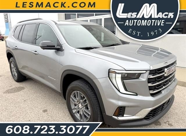 2025 GMC Acadia Elevation in Sterling Metallic — front three-quarter view