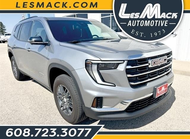 2025 GMC Acadia Elevation in Sterling Metallic — front three-quarter view